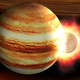 Artist’s concept of a collision with Jupiter.